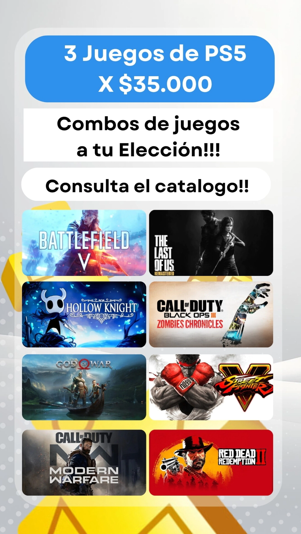 Pack De Juegos X3 Ps5 Digital